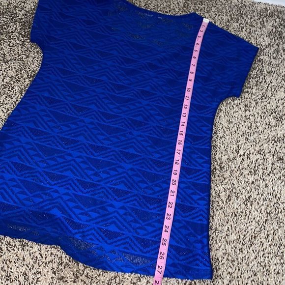 🎀 3/$20 Maurices women’s small blue sheer top - Picture 5 of 5
